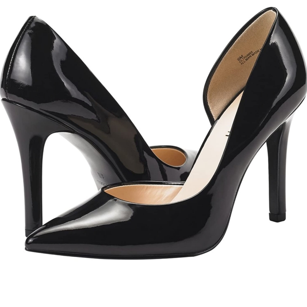 ⚫️ Black Pointed Closed Toe Classic Slip On High Heels 👠